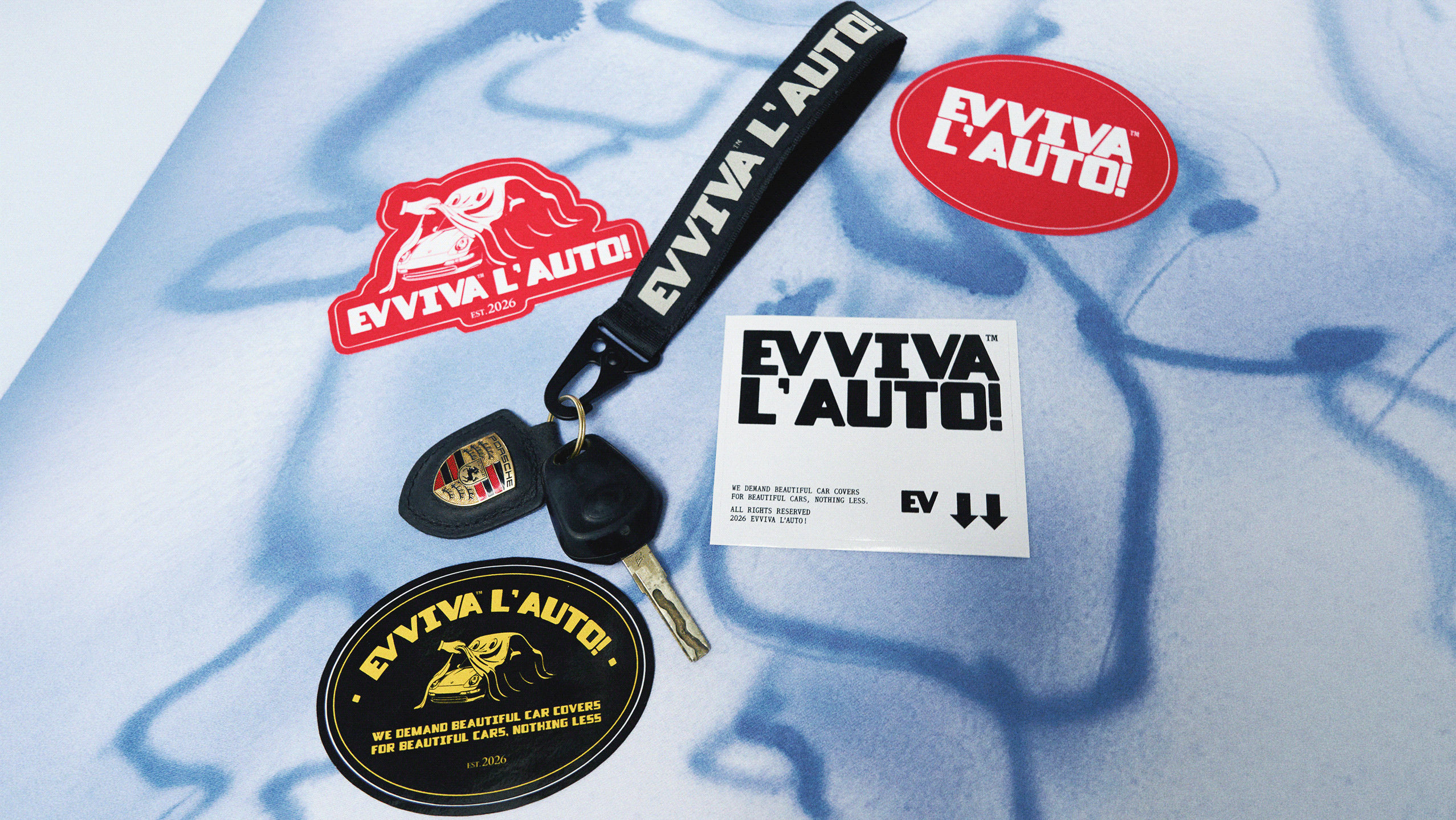 Set of stickers & keychain